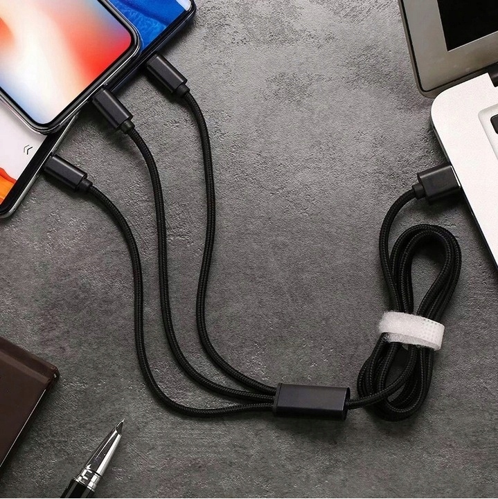 Kabel 3w1 do Lightning, Type C, mini USB - iPhone Kod producenta KABEL MICRO IPHONE USB-C